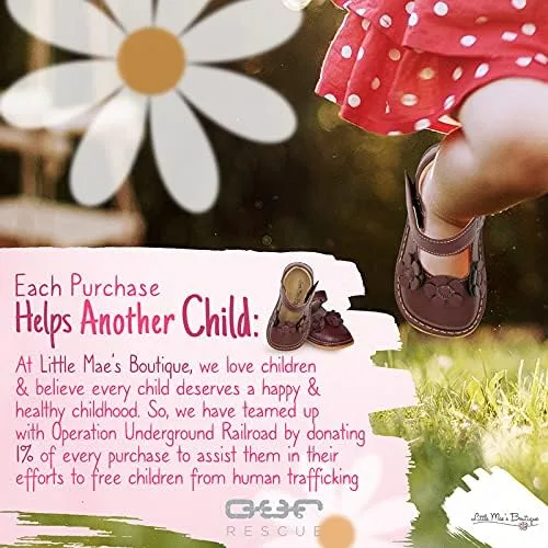 Miniatura 6 de Little Mae's Boutique Mary Jane - Zapatos chirriantes para niñas pequeñas, ideales para caminar con chirriador extraíble y correa ajustable, zapatos