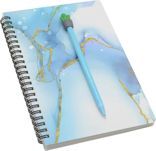 Miniatura 4 de Yansanido Cuaderno en Espiral, 8 Piezas A5 Diseño Mármol Tapa Dura Gruesa 7mm Rayas para Universidad 80 Hojas -160 Páginas para Estudio y Notas