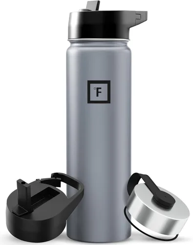 Miniatura 81 de IRON °FLASK Frasco de hidratación para acampar y senderismo con pajilla, botella de agua deportiva de acero inoxidable con aislamiento de boca