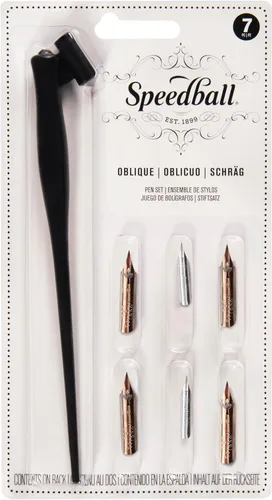 Miniatura 11 de Speedball Calligraphy No-5 Artists Project Set, 2 Porta Plumas y 8 Puntas (SB2962)