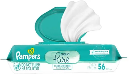 Miniatura 24 de Pampers Aqua Pure Toallitas para bebé, 99% agua, sin fragancia, 896 toallitas para bebé en total (16 paquetes con tapa abatible)