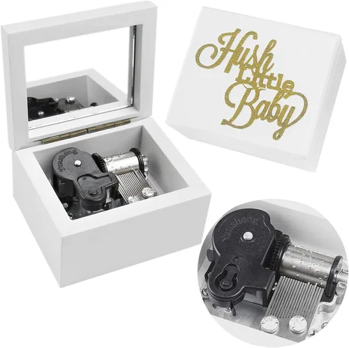 Miniatura 15 de Sinzyo Caja de Música de Madera Tallada de Cuerda Caja Musical Regalo para Navidad, Cumpleaños, Día de San Valentín