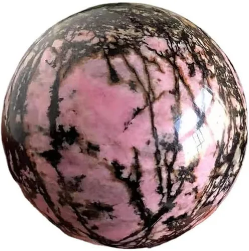 Miniatura 21 de Figura de esfera de adivinación de cuarzo curativo con bola de jaspe de sangre de dragón natural, con soporte de madera, 1.96 pulgadas