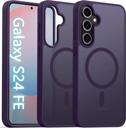 Miniatura 87 de Oterkin Funda magnética para Samsung Galaxy S24 Ultra mate, funda para teléfono S24 Ultra compatible con MagSafe, esmerilada, translúcida, a prueba