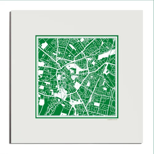 Miniatura 151 de O3 Design Studio Mapa de corte de papel Madrid negro mate de 20 x 20 pulgadas