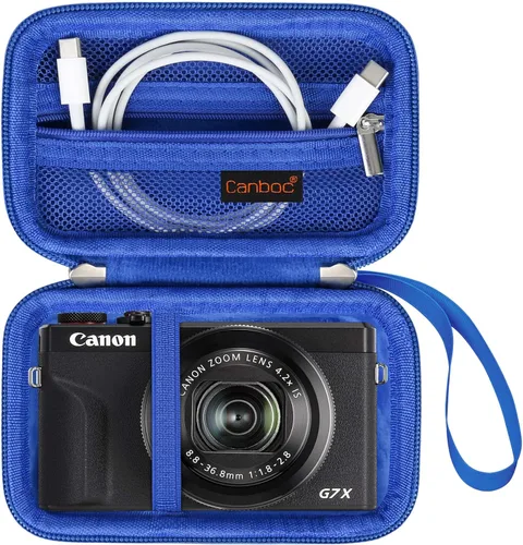 Miniatura 14 de Canboc Funda para cámara Canon PowerShot G7 X Mark III/G7X Mark II Cámara Digital 4K Vlogging, Bolsa para Cámara de Video 4K Point and Shoot, Negro