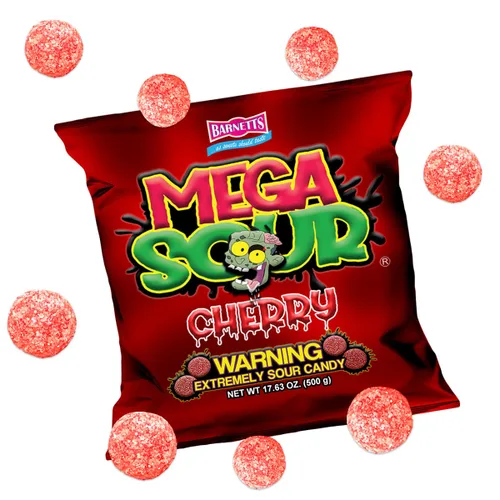 Miniatura 24 de Barnetts - Mega Sour Candy Apple 3.67 oz - Bolsas dulces de moda - Dulces tradicionalmente hechos a mano - Revestimiento agrio dura 20 segundos