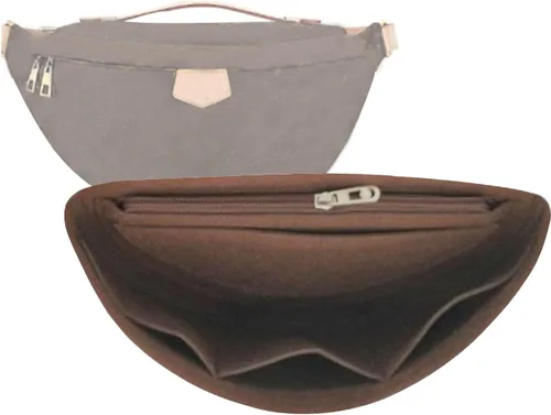 Organizador de monedero Inserto para cintura manga interior BUMBAG Bolsa de almacenamiento Bolsa de almacenamiento2047Marrón oscuro