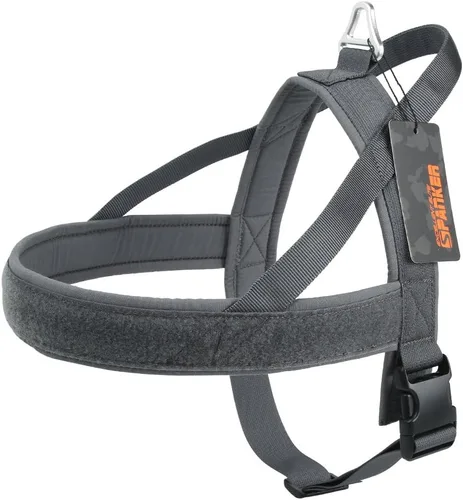 Miniatura 9 de EXCELLENT ELITE SPANKER Arnés sin tirones para perro, acolchado, chaleco de patrulla militar, de nailon ajustable, arnés para perro con asa para Cob