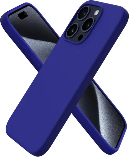 Miniatura 10 de ORNARTO Funda compatible con iPhone 15 Pro de 6.1 pulgadas, silicona líquida de 3 capas cubierta completa de goma de gel suave, funda protectora