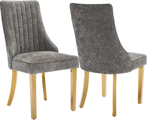 Miniatura 35 de Sillas de Comedor - Juego de 2 sillas de comedor modernas de mediados de siglo, tapizadas de tela con respaldo alto, sillas de cocina y comedor