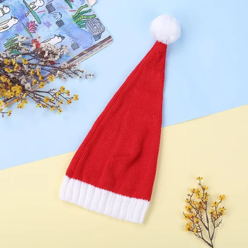 Miniatura 6 de 2 gorros de punto de Navidad para padres e hijos, gorro de Papá Noel para adultos, bebés, invierno, cálido, gorro de calavera para fiestas