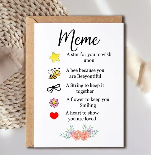 Miniatura 2 de Meme Card - Meme I Love You Gift - Token I Love Gift - Regalo de agradecimiento - Regalo del día de la madre para meme - Regalo para meme - Regalo