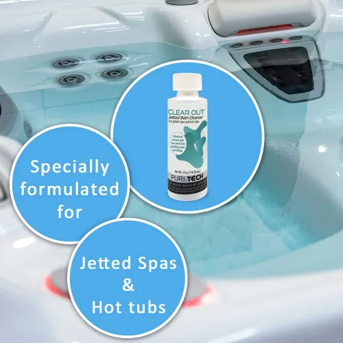 Miniatura 2 de Puri Tech Limpiar el limpiador de baño de chorros elimina la suciedad de las paredes, desagüe tuberías en bañeras de chorro 4oz