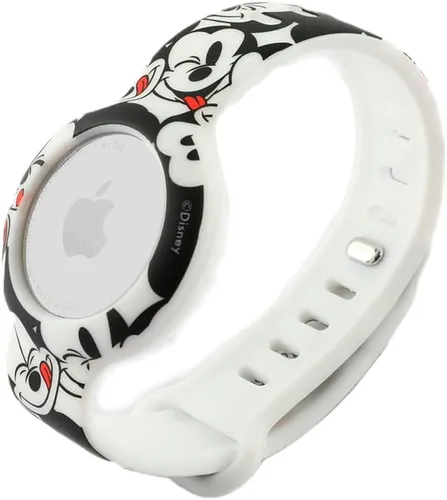 Pulsera Disney para Apple AirTag de ajuste universal y correa de reloj AirTag de silicona suave y duradera, protege el rastreador de agarre seguro,