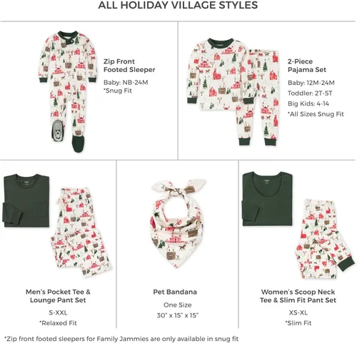 Miniatura 2 de Burt's Bees Baby Baby Girls' Family Jammies Matching Holiday Organic Cotton Pajamas