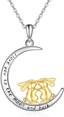 WINNICACA 925 Sterling Silver Cute Animal Necklace FrogPandaElephantKoalaPigFoxBunnyWolf Necklace Jewelry Gifts for Women Girls Animal Lovers