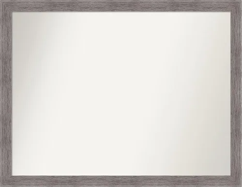 Miniatura 115 de Amanti Art Espejo de baño gris para sobre el fregadero, 31 x 48 pulgadas, espejo de tocador rectangular estrecho de color gris, marco de madera
