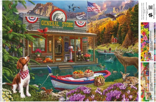 Miniatura 5 de Buffalo Games - Lena - Country Life - Floating Country Store - Rompecabezas de 1000 piezas para adultos - Rompecabezas desafiante perfecto