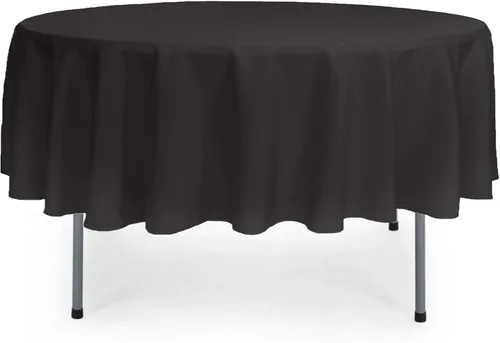 Miniatura 53 de YOUR CHAIR COVERS - Mantel redondo de poliéster prémium de 120 pulgadas - Mantel de lino color champán para mesas redondas estándar