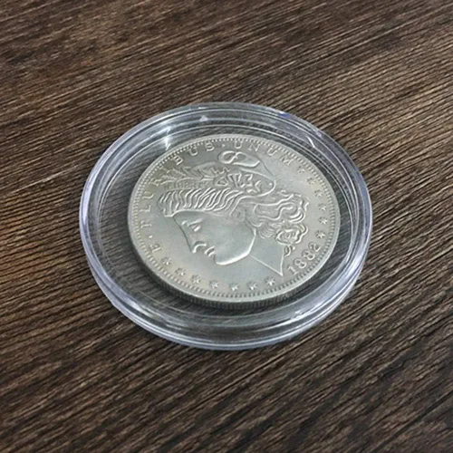 Miniatura 3 de blue-ther Monedas de mago de dólar Morgan de doble cara, accesorios mágicos de primer plano, ilusiones mágicas, accesorios de truco de monedas que