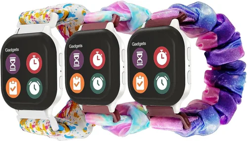 Miniatura 8 de NewJourney Correa elástica compatible con Gizmo Watch 3/2/1 y Gabb Watch 3/2/1 y SyncUP para niños, suave y bonita pulsera de tela elástica