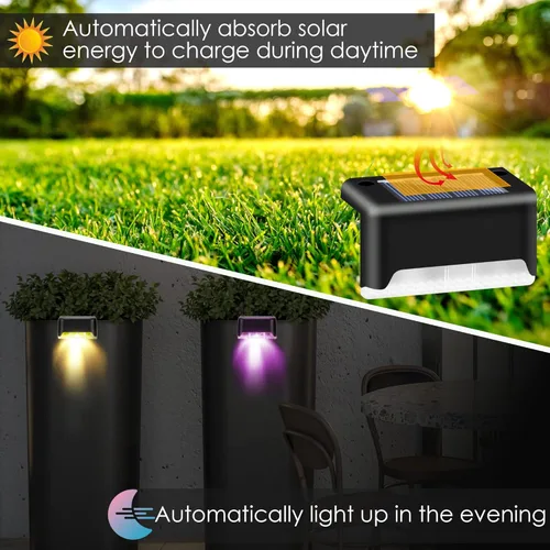 Miniatura 4 de Little Joke Paquete de 4 luces solares laterales para piscina, que cambian de color, impermeables, accesorios de piscina, luces nocturnas, luces LED