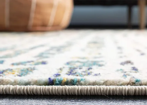 Miniatura 6 de SAFAVIEH Madison Collection - Alfombra decorativa de 3 x 5 pies, color beige y azul marino, diseño abstracto moderno, no desprende pelusa y de fácil