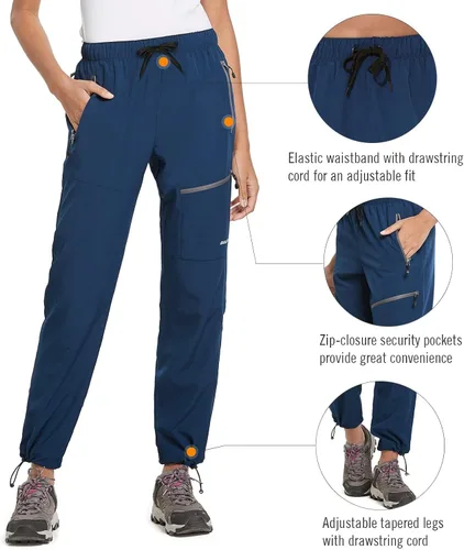 Miniatura 4 de BALEAF - Pantalones de senderismo para mujer de secado rápido ligeros informales para verano