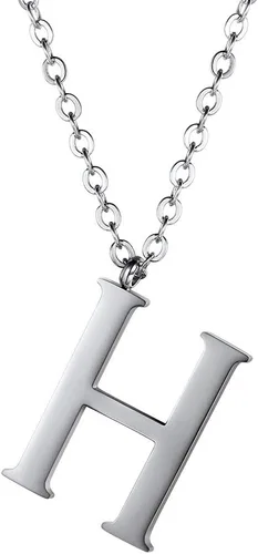 PROSTEEL Collares con inicial para mujer, chapado en oronegro, acero inoxidable 316 A-Z, joyería con nombre, ajustable de 20 a 22 pulgadas, viene
