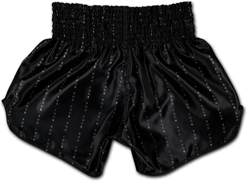 Miniatura 2 de Original Fuck You Pinstripe Muay Thai Boxing Shorts de Kickboxing MMA UFC Unisex Hombres Mujeres Artes Marciales Pantalones Cortos de Lucha