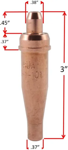 Miniatura 6 de SÜA - Repuesto de antorcha de oxicombustible resistente para Victor con válvulas de retención + puntas de corte y calefacción (acetileno)