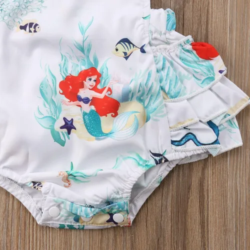 Miniatura 7 de Conjunto de 2 piezas de ropa de verano con estampado floral y manga abombada para bebé niña