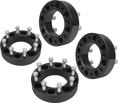 Miniatura 26 de IRONTEK Espaciadores de rueda de 4 x 4 pulgadas, espaciadores forjados de 1 pulgada con orificio de cubo de 2.598 in, pernos de 1/2 pulgadas x 20
