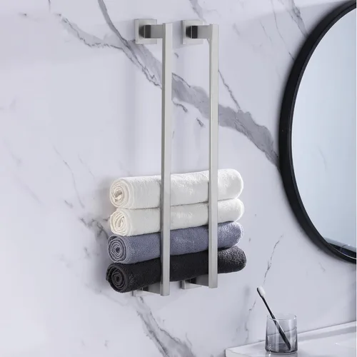 Miniatura 6 de LANC Toallero de 24 pulgadas para baño montado en la pared, toallero de baño de níquel cepillado, toallero de acero inoxidable SUS304 para inodoro