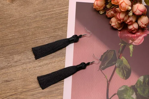 Miniatura 5 de Tupalizy 10 borlas suaves y sedosas hechas a mano con lazo para colgar marcapáginas, llaveros, aretes, pulseras, fabricación de joyas, recuerdo