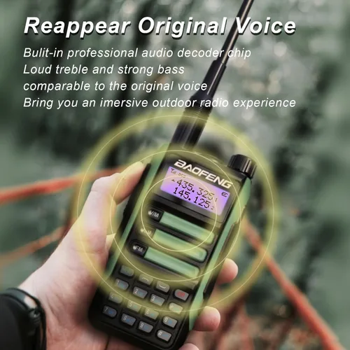 Miniatura 5 de BAOFENG Walkie Talkie UV-16R USB-C 10W con cable de programación Radio bidireccional impermeable de largo alcance de doble banda Radio portátil