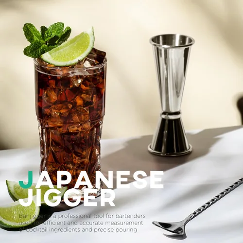 Miniatura 7 de Homestia Jigger de cóctel japonés prémium – Jigger doble de barman de 2 onzas y 1 oz, jiggers de medición de tiro, acero inoxidable 304 con medidas