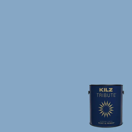 Miniatura 72 de KILZ TRIBUTE Pintura e imprimación, para interiores, semibrillante, Vintage Indigo, 1 galón Índigo Victoria