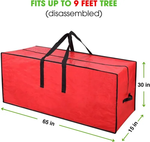 Miniatura 2 de Bolsa grande de almacenamiento para árbol de Navidad de 65 pulgadas, de la marca Primode Rojo