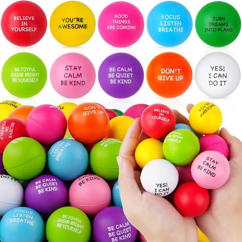 Miniatura 8 de SHQDD Bolas de estrés para adultos, 8 juguetes de espuma para aliviar el estrés para niños y adultos, bolas de apretar a granel para alivio