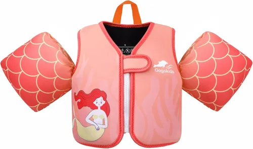 Miniatura 19 de Gogokids Chaleco de natación para bebé, flotadores para niños de 33-66 libras, chaqueta de natación para niños con alas de agua para niños de 2 3 4