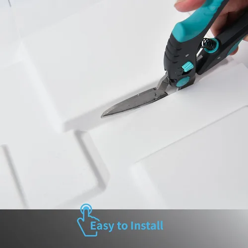 Miniatura 4 de Art3d Paneles de pared 3D de PVC blanco - 32 pies cuadrados de elegante decoración de pared para espacios domésticos y comerciales