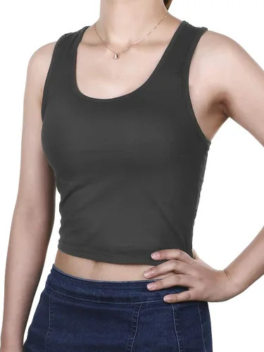 Miniatura 2 de Boao 2 Pieces Crop Tank Top Basic Sleeveless Crop Top Workout Racerback Cropped Tank Sports Top for Women