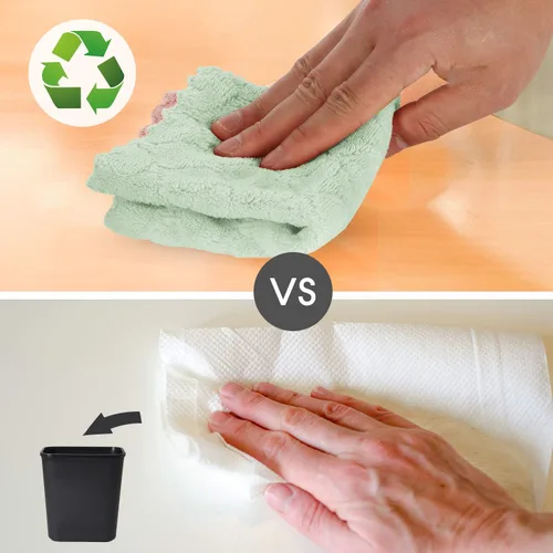 Miniatura 6 de kimteny Paquete de 12 Paños de Cocina, Paños de Cocina Premium de 10x10 pulgadas, Toallas de Cocina Súper Absorbentes de Terciopelo Coral Paños