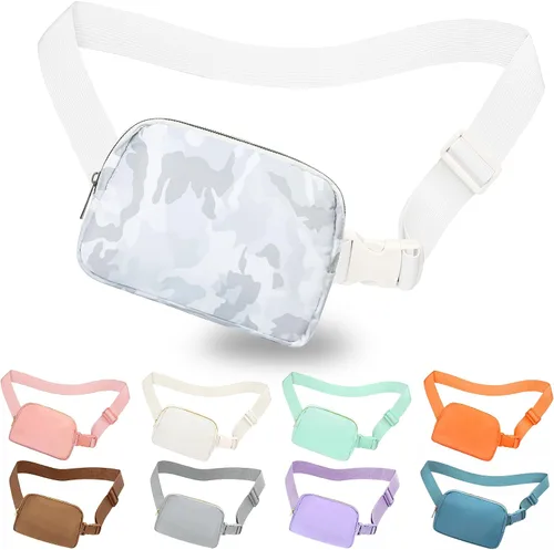 Miniatura 165 de Riñonera cruzada para mujeres y hombres, bolsa para cinturón para senderismo con correa ajustable, riñonera para correr, entrenamiento, deportes