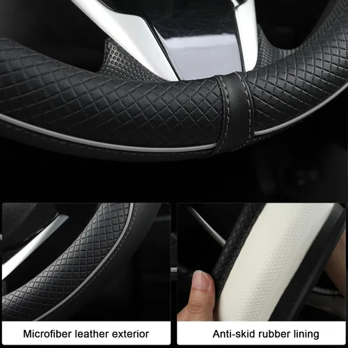 Miniatura 5 de Cubierta de Volante de Coche de Microfibra y Aspecto de Cuero West Llama para Honda Accord Civic CR-V HR-V Pilot Fit Passport Odyssey