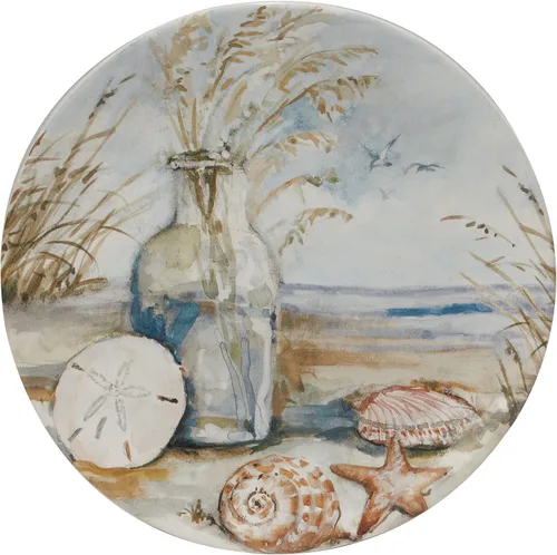 Miniatura 2 de Certified International Coastal Landscape - Juego de 4 platos para ensalada/postre de 9 pulgadas, diseños surtidos, multicolor, mediano, juego de 4