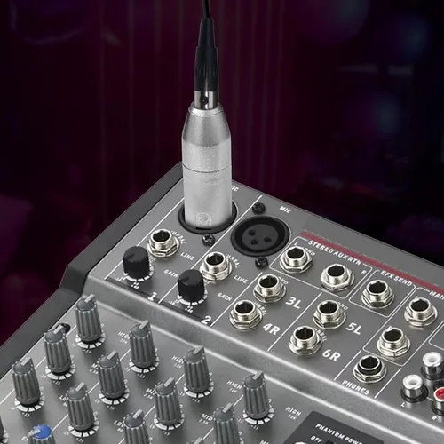 Miniatura 5 de Paquete de 5 mini conectores XLR de 3 pines, micrófono adaptador macho de 3 pines a XLR macho de 3 pines, conector de audio de micrófono de aleación