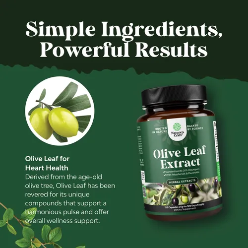 Miniatura 5 de Potent Olive Leaf Extract Cápsulas – Suplemento antioxidante de alta resistencia con hoja de olivo pura con 20% de oleuropeina – Suplemento herbario